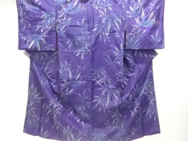 JAPANESE KIMONO / ANTIQUE KIMONO / TAISHO ROMAN STYLE / SILK / MEISEN / WOVEN BAMBOO GRASS